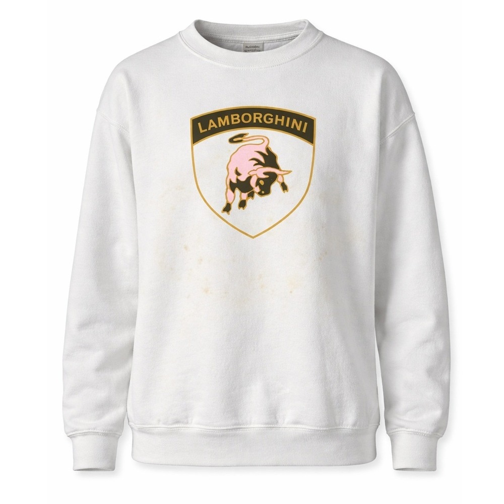 Vintage Fruit of‎ the Loom Lamborghini Sweatshirt White Mens Medium Made in USA
